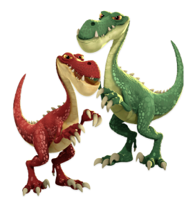 Gigantosaurus characters Cror and Totor