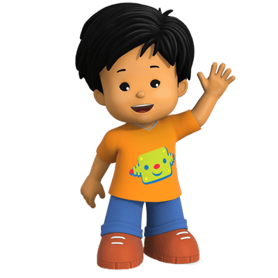 Little People character Koby waving