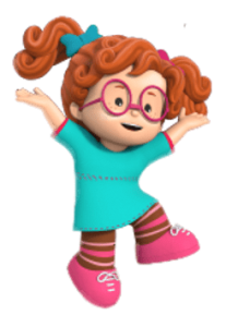 Little People character Sofie jumping
