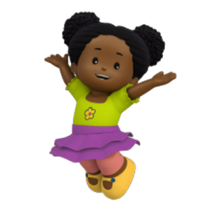 Little People character Tessa jumping