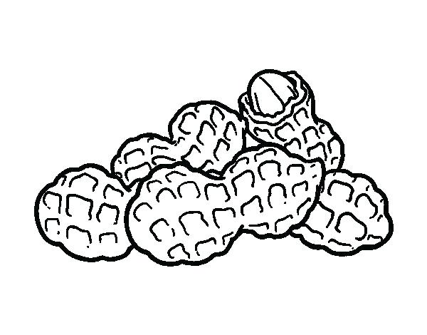 Peanut colouring page colouring image