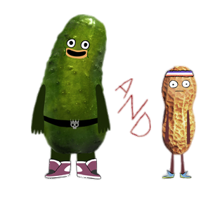 Pickle and Peanut smiling