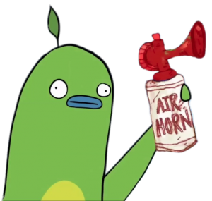 Pickle holding airhorn