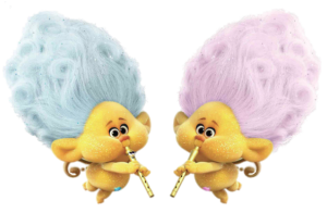 Trolls Pink and Blue Cherubs