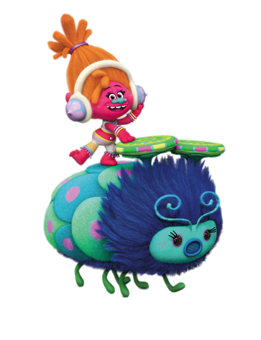 Check out this transparent Trolls Poppy riding on bug PNG image
