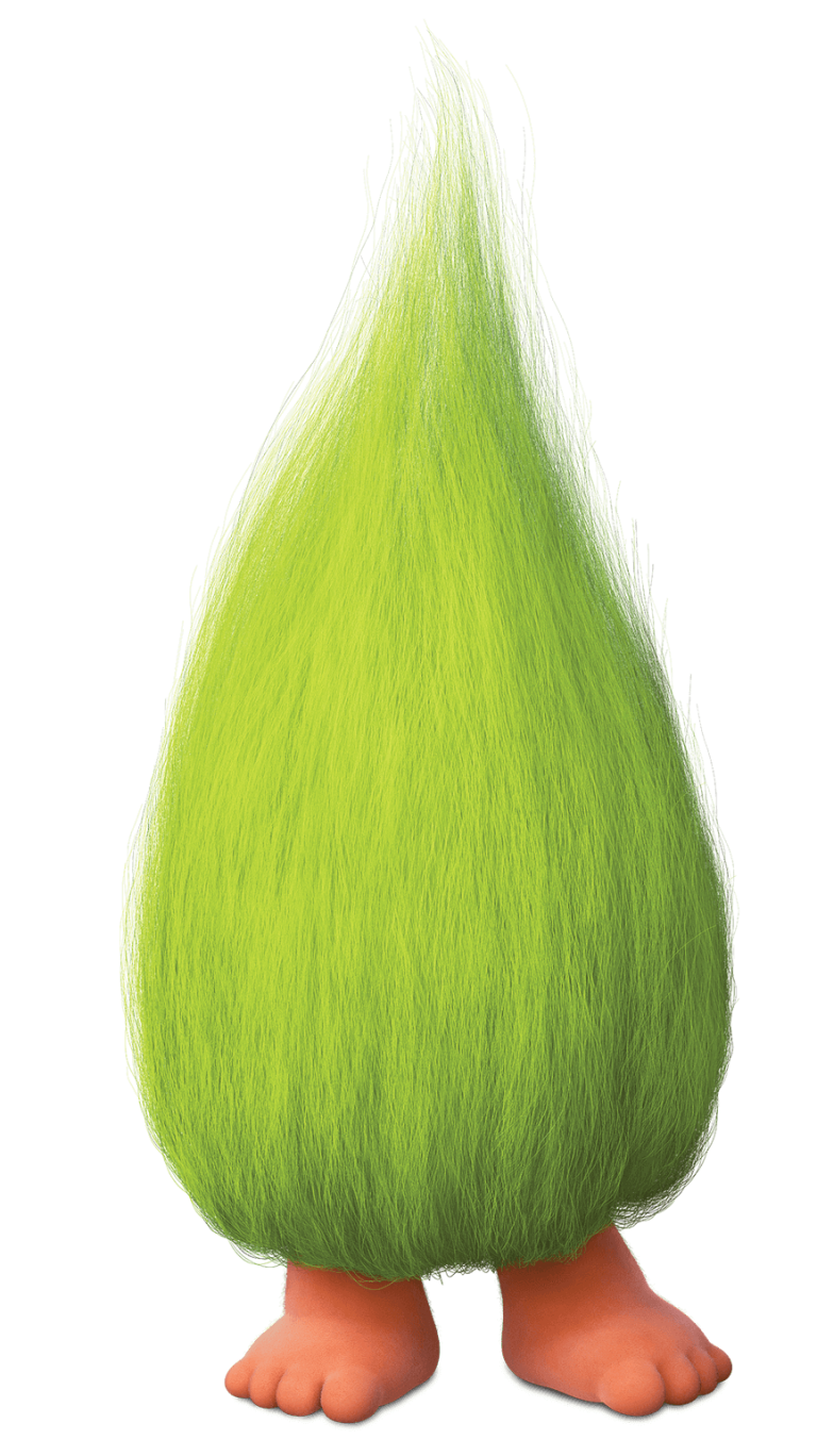 Check out this transparent Trolls character Fuzzbert PNG image
