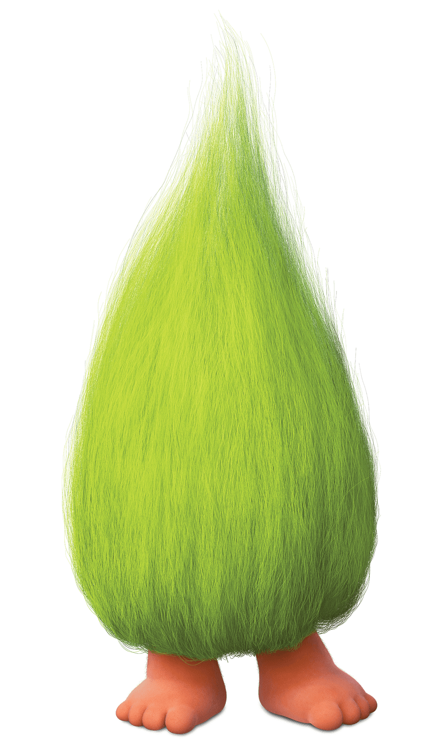 Check out this transparent Trolls character Fuzzbert PNG image