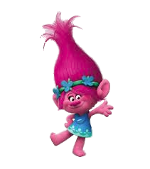 Trolls character Poppy waving