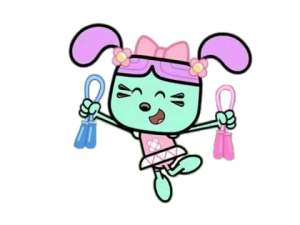 Wubbzy character Daizy playing