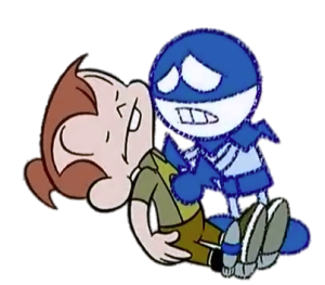 ChalkZone Snap leaning over Rudy