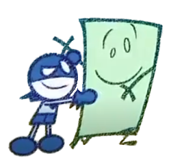 ChalkZone characters Snap and Blocky