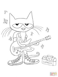 Pete the Cat on guitar
