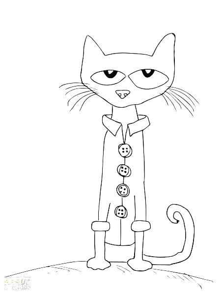 Pete the Cat colouring image