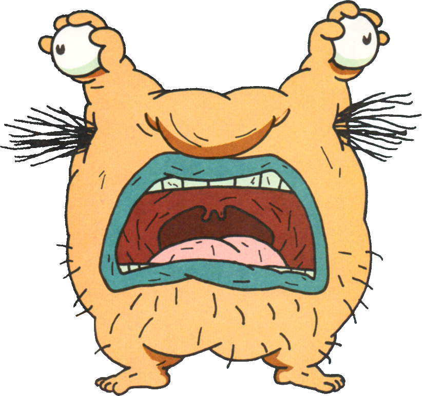 Check out this transparent Real Monsters character Krumm yelling PNG image.