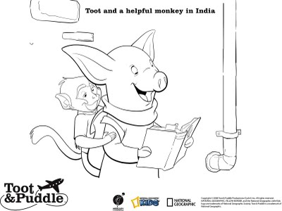 Toot with a monkey in India