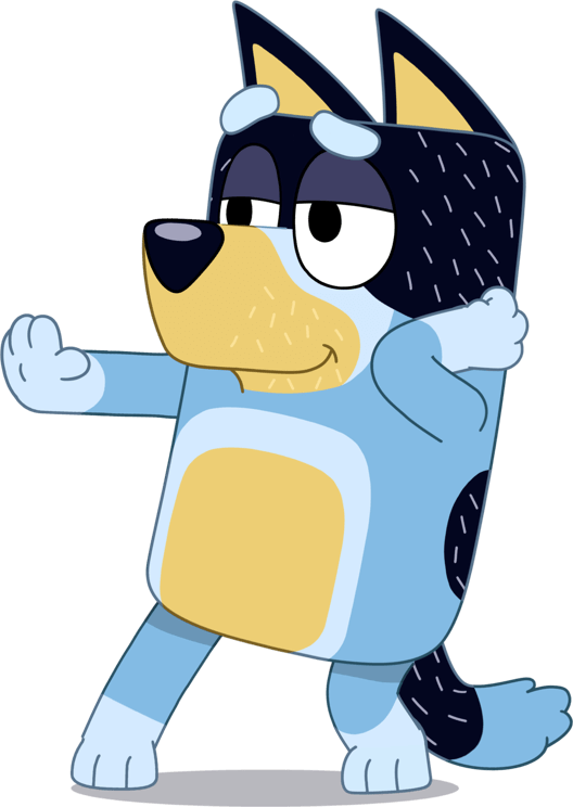 Check out this transparent Bluey's father Bandit PNG image