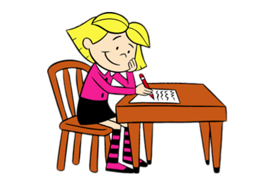 Check out this transparent Clifford character Emily writing a letter PNG  image
