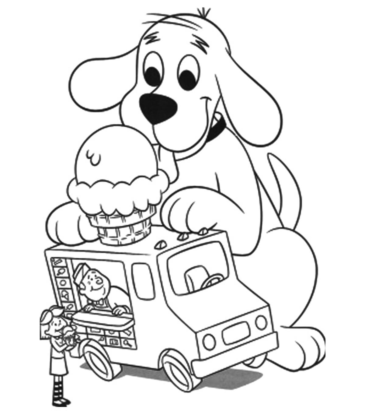 Clifford loves ice cream