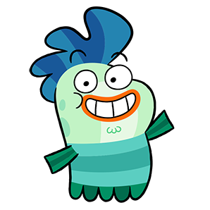 Fish Hooks character Milo big smile