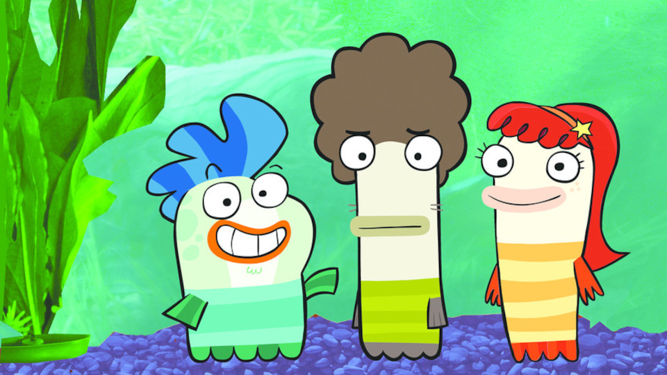 FISH HOOKS - Production has begun on "Fish Hooks" (working title), an animated comedy series centered around three aquatic friends in a fish tank, produced using an innovative mixture of 2-D digital animation and photo collage by Disney Television Animation for Disney Channels Worldwide. "Fish Hooks" is scheduled to premiere Fall 2010. The 21-episode series follows Milo, Oscar and Bea, three friends and neighbors who attend Freshwater High, a school submerged in a giant fish tank in the center of a local pet store. Together they experience the typical challenges and triumphs of tween life ranging from friendship, dating and sports, along with more atypical teen issues like giant lobster attacks and school field trips to the hamster cages. (DISNEY CHANNEL).MILO, OSCAR, BEA.