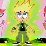 Johnny Test with his sisters