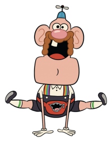 Uncle Grandpa playing leap frog