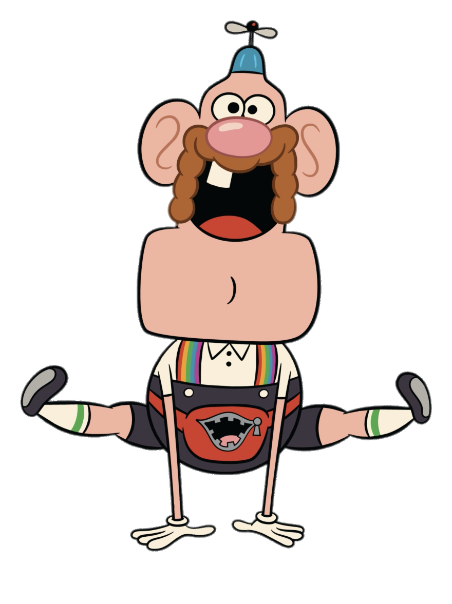 Check out this transparent Uncle Grandpa playing leap-frog PNG image