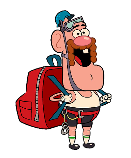 Uncle Grandpa with giant backpack
