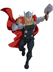 Avengers Assemble Thor wielding hammer