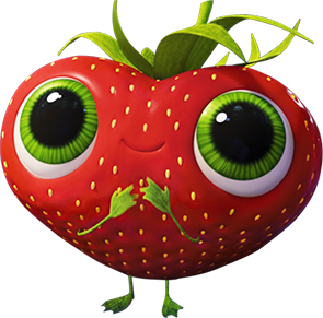 Cloudy with a chance of Meatballs character Cute Barry the Strawberry.