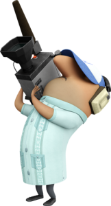 Cloudy with a chance of Meatballs character Manny the Cameraman