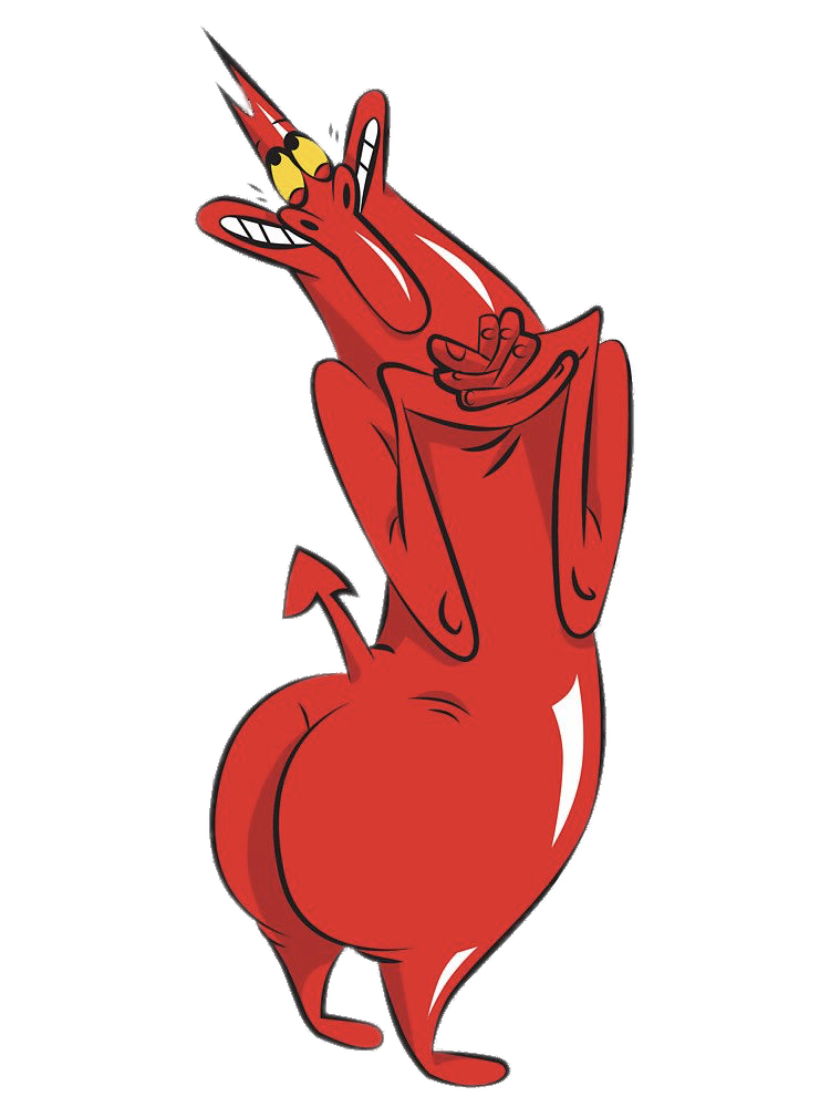 Cow and Chicken Red Guy being cute