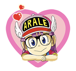 Dr. Slump Arale in Pink Heart