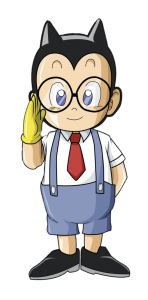 Dr. Slump Obotchaman saluting