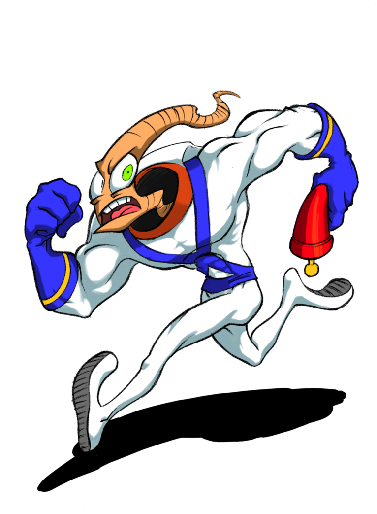Earthworm Jim running