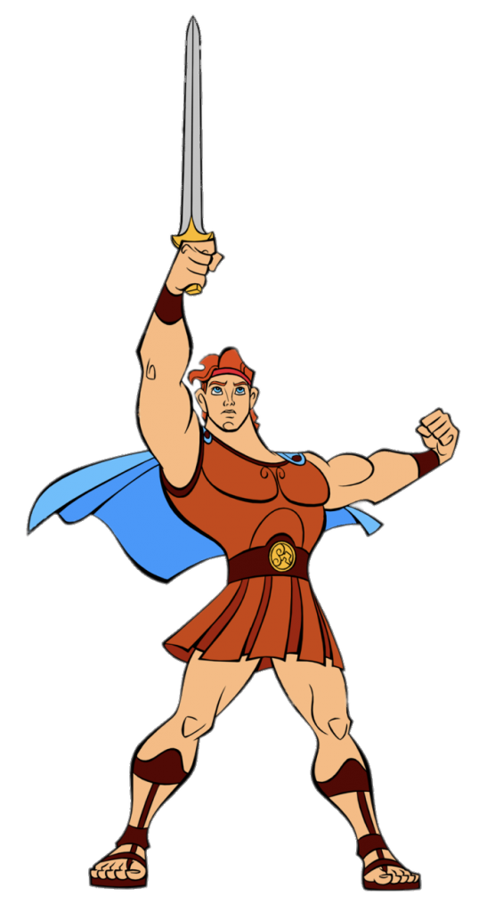 Hercules Holding Up Sword