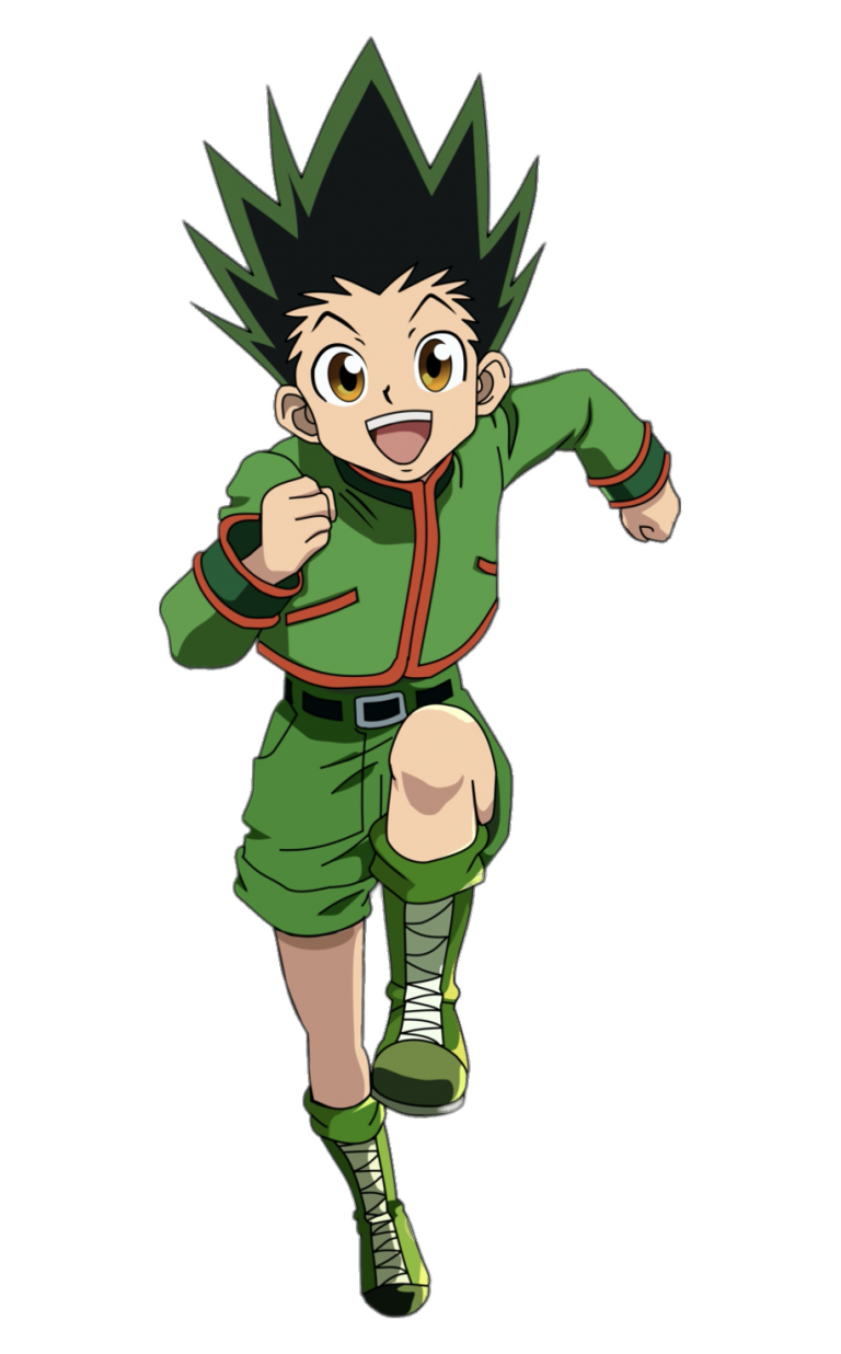 Check out this transparent Hunter x Hunter Gon Freecss running PNG image