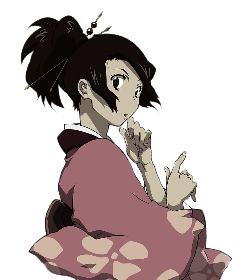 We have found a great Samurai Champloo Fuu thinking PNG image for you. 