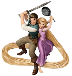 Tangled Rapunzel and Flynn fighting