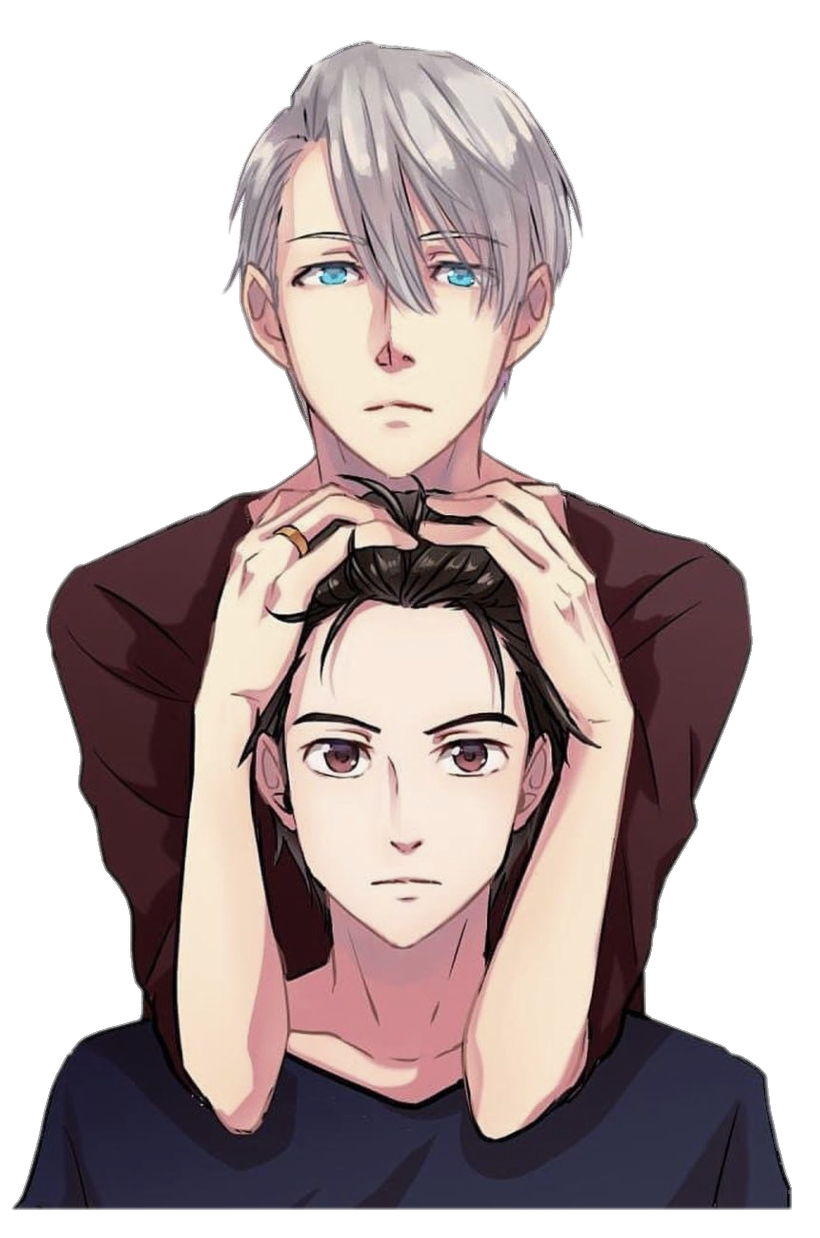Yuri and Victor posing
