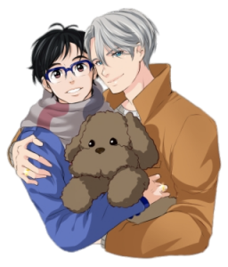 Yuri and Victor with dog