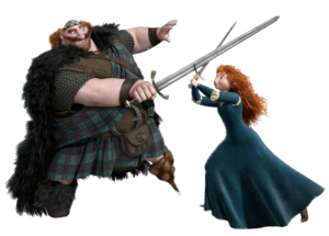 Brave Merida and her Father