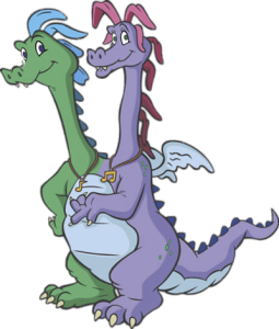 Dragon Tales characters Zak and Wheezie