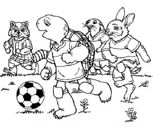 Franklin and Friends Playing Soccer