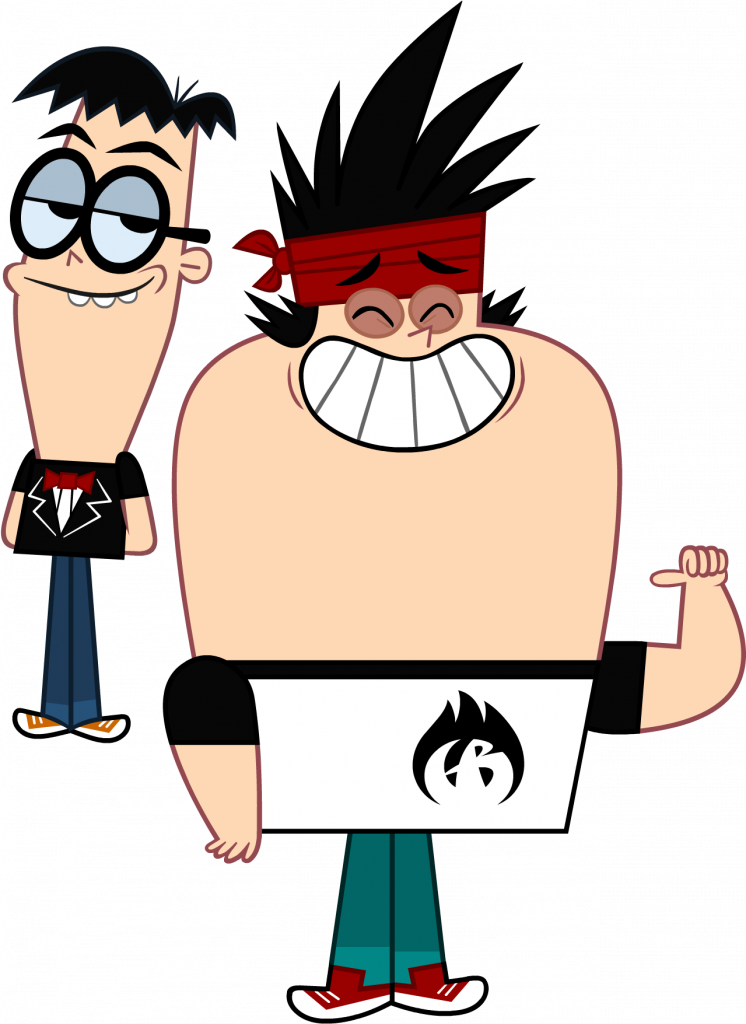 Grojband characters Kin and Kon