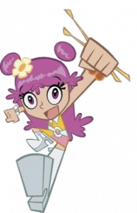 Hi Hi Puffy AmiYumi character Ami with Drumsticks