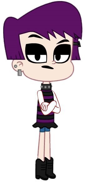 Looped character Amy arms crossed