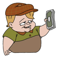 Louie Anderson counting Money