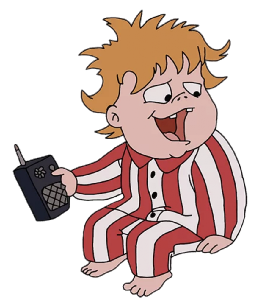 Louie Anderson in striped Pyjamas