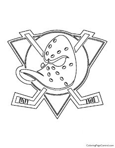 NHL - Anaheim Mighty Ducks Logo Coloring Page